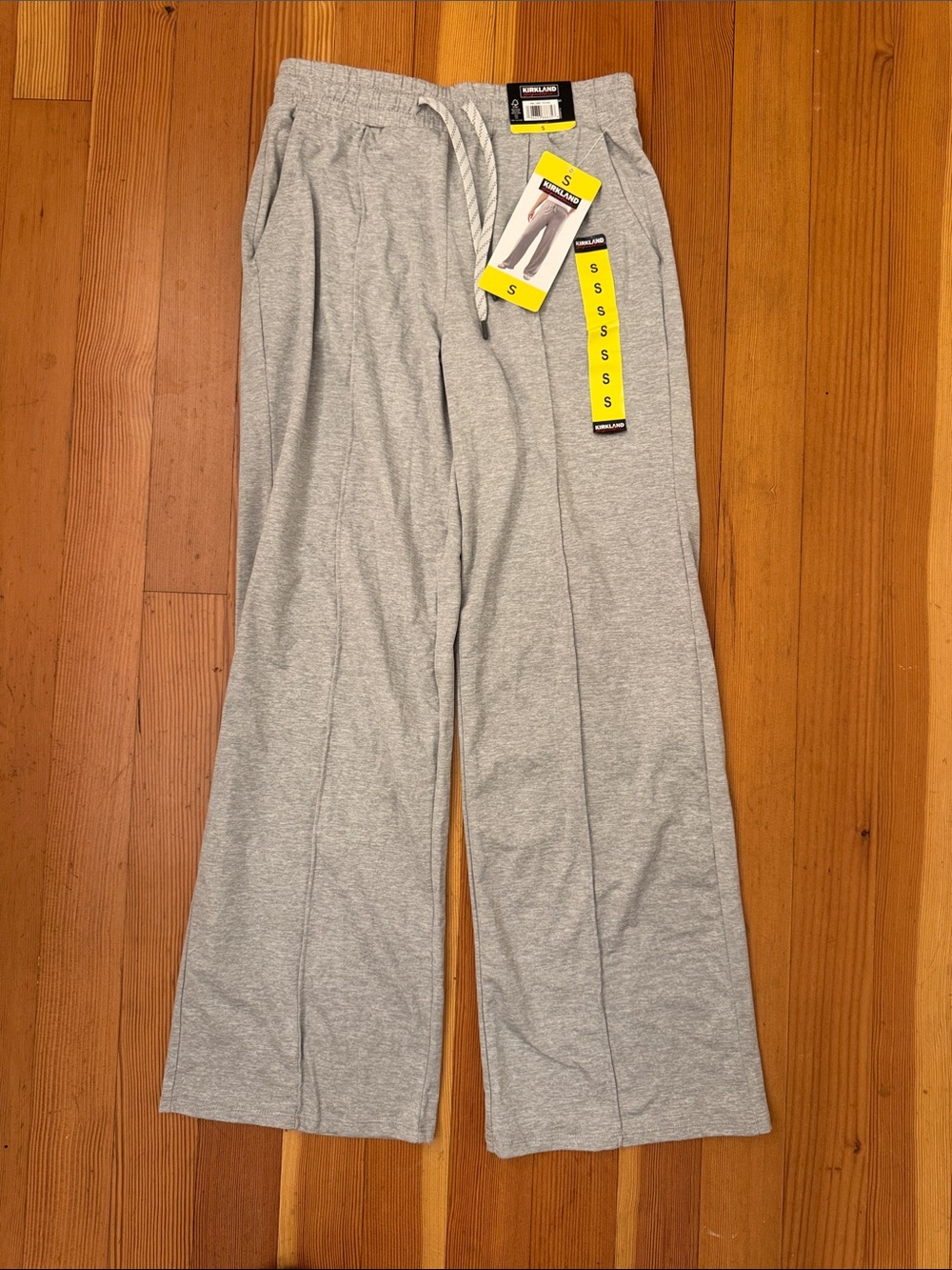 Kirkland Signature Ladies Lightweight Pintuck Pants Gray Size Small NWT